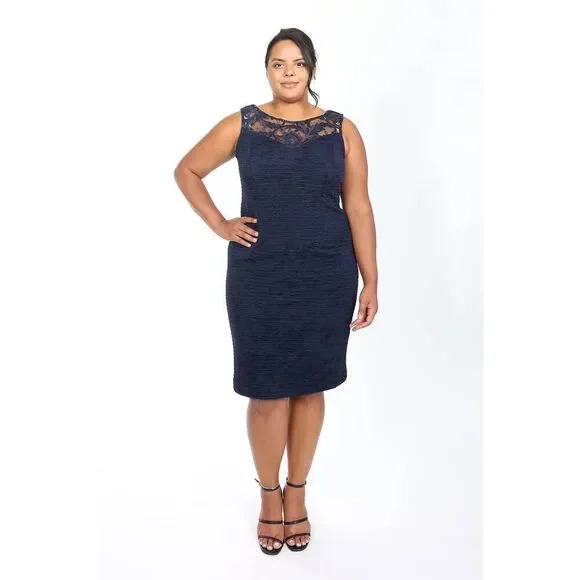 Maya Brooke Women's Day To Evening Jacket Dress 16 Plus Navy